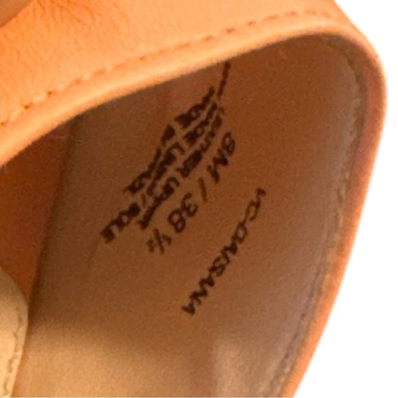 Vince Camuto Block Heel Slide Sandals | Size 8M | Cantaloupe Orange | New - Picture 3 of 9